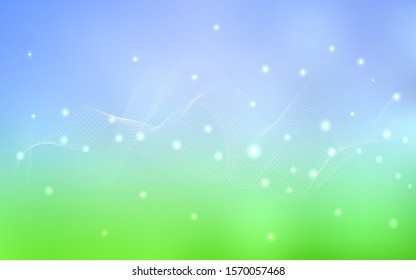Light Blue, Green vector background with bubbles. Blurred bubbles on abstract background with colorful gradient. Completely new template for your brand book.