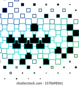 Light Blue, Green vector background with rectangles. Abstract gradient illustration with rectangles. Template for cellphones.