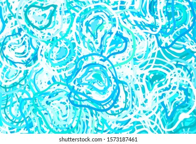 Light Blue, Green vector background with abstract shapes. Modern abstract illustration with colorful random forms. Simple design for your web site.