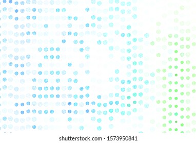 Light Blue, Green vector background with wry lines. Shining colorful illustration in simple style. Colorful wave pattern for your design.
