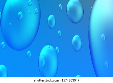 Light Blue, Green vector background with bubbles. Modern abstract illustration with colorful water drops. The pattern can be used for aqua ad, booklets.