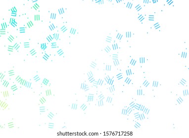 Light Blue, Green vector background with straight lines, dots. Modern geometrical abstract illustration with Lines. Pattern for your busines websites.