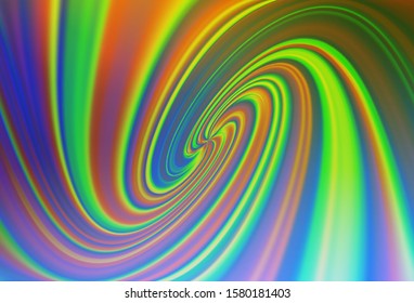 Light Blue, Green vector background with lines. Shining colorful illustration in simple style. Colorful wave pattern for your design.