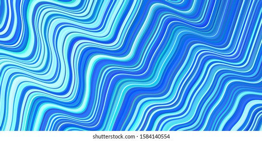 Light Blue, Green vector background with wry lines. Colorful illustration in simple style with gradient. Pattern for your business design.