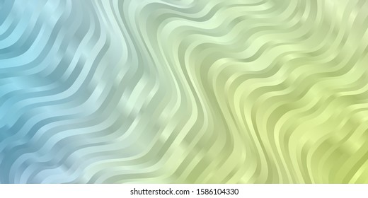 Light Blue, Green vector background with curves. Illustration in halftone style with gradient curves. Smart design for your promotions.