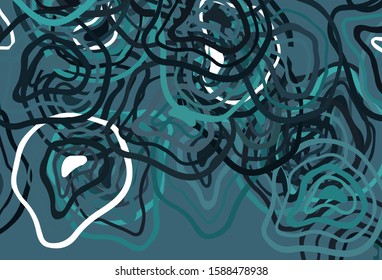 Light Blue, Green vector background with bent lines. Creative illustration in halftone style with gradient. Abstract style for your business design.