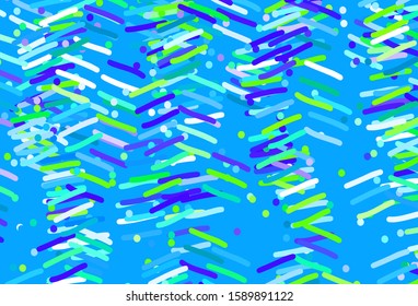 Light Blue, Green vector background with straight lines. Colorful shining illustration with lines on abstract template. Template for your beautiful backgrounds.