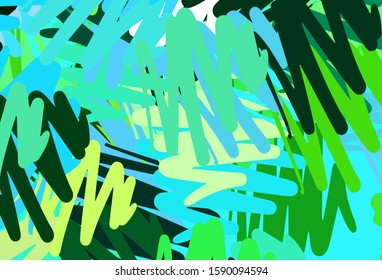 Light Blue, Green vector background with stright stripes. Glitter abstract illustration with colorful sticks. Pattern for ad, booklets, leaflets.