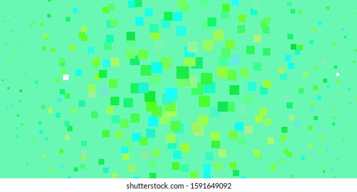 Light Blue, Green vector background with rectangles. Abstract gradient illustration with colorful rectangles. Design for your business promotion.