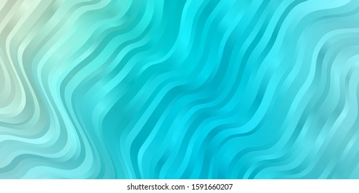 Light Blue, Green vector background with bent lines. Colorful illustration in abstract style with bent lines. Best design for your ad, poster, banner.