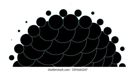 Light Blue, Green vector background with bubbles. Abstract decorative design in gradient style with bubbles. Pattern for booklets, leaflets.