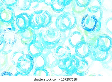 Light Blue, Green vector background with spots. Modern abstract illustration with colorful water drops. Pattern for ads, leaflets.