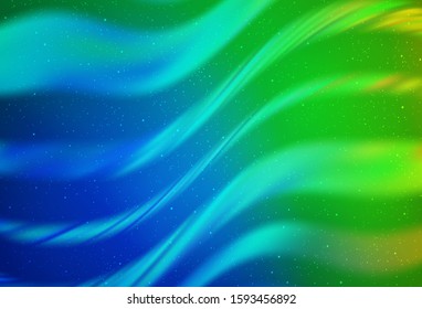 Light Blue, Green vector background with galaxy stars. Modern abstract illustration with Big Dipper stars. Smart design for your business advert.