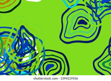 Light Blue, Green vector background with bent lines. Modern gradient abstract illustration with bandy lines. New composition for your brand book.