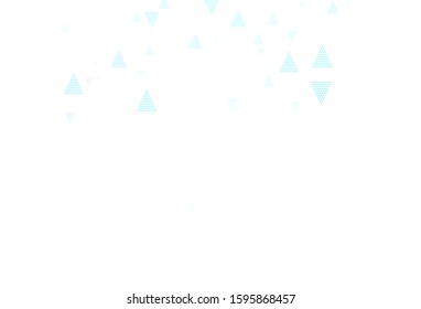 Light Blue, Green vector background with triangles, circles. Glitter abstract illustration with spheres, triangular lines. Pattern for websites.