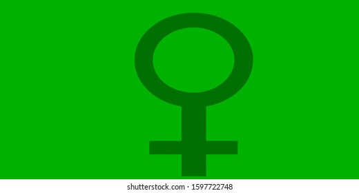 Light Blue, Green vector background with woman symbols. Colorful illustration with gradient feminism shapes. Sample for your web designers.