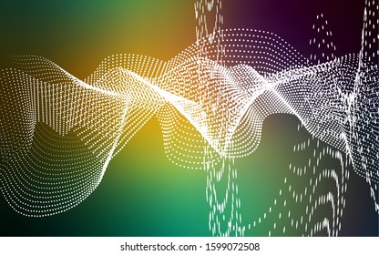 Light Blue, Green vector background with bubbles. Blurred bubbles on abstract background with colorful gradient. Beautiful design for your business natural advert.