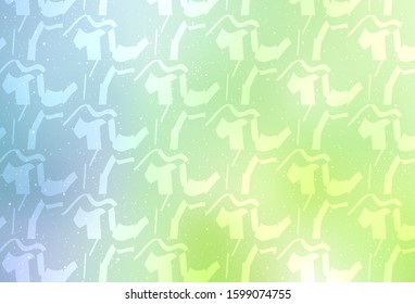 Light Blue, Green vector background with wry lines. Shining colorful illustration in simple style. The best colorful design for your business.