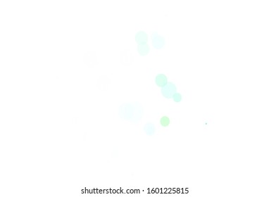 Light Blue, Green vector background with bubbles. Abstract illustration with colored bubbles in nature style. Design for your business advert.