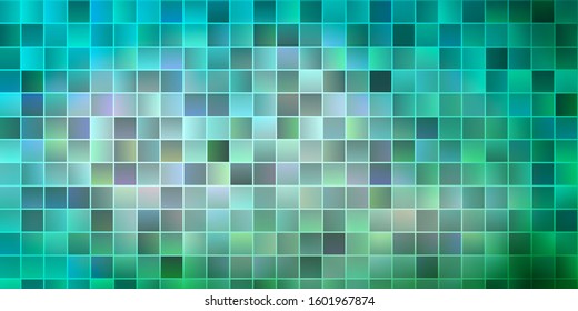 Light Blue, Green vector background in polygonal style. Colorful illustration with gradient rectangles and squares. Pattern for commercials, ads.