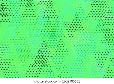 Light Blue, Green vector background with polygonal style with circles. Glitter abstract illustration with spheres, triangular lines. Pattern for websites.