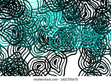 Light Blue, Green vector background with curved lines. A completely new colorful illustration in simple style. Colorful wave pattern for your design.