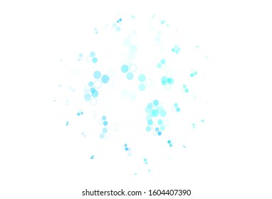 Light Blue, Green vector background with bubbles. Blurred bubbles on abstract background with colorful gradient. Pattern for futuristic ad, booklets.