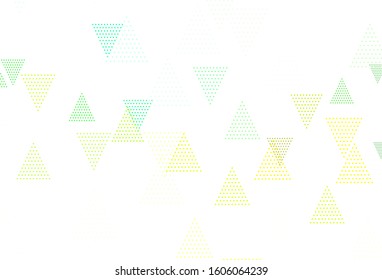 Light Blue, Green vector background with triangles. Glitter abstract illustration with triangular shapes. Pattern for booklets, leaflets
