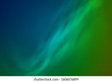 Light Blue, Green vector background with astronomical stars. Shining illustration with sky stars on abstract template. Template for cosmic backgrounds.