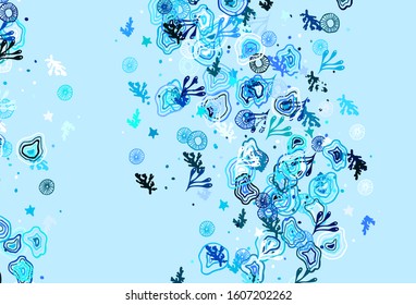 Light Blue, Green vector background with abstract shapes. Modern abstract illustration with colorful random forms. Elegant design for wallpapers.