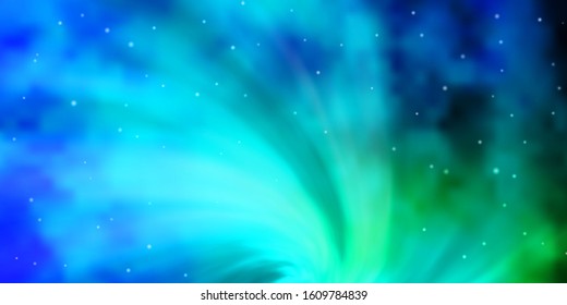 Light Blue, Green vector background with colorful stars. Modern geometric abstract illustration with stars. Pattern for wrapping gifts.