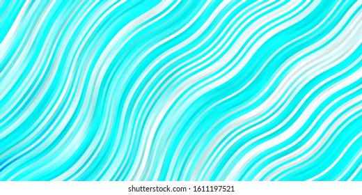 Light Blue, Green vector background with bows. Illustration in abstract style with gradient curved.  Best design for your ad, poster, banner.