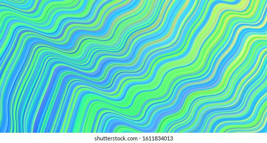 Light Blue, Green vector background with lines. Creative illustration in halftone style with gradient. The best colorful design for your business.