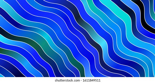 Light Blue, Green vector background with bows. Colorful illustration in abstract style with bent lines. Pattern for websites, landing pages.