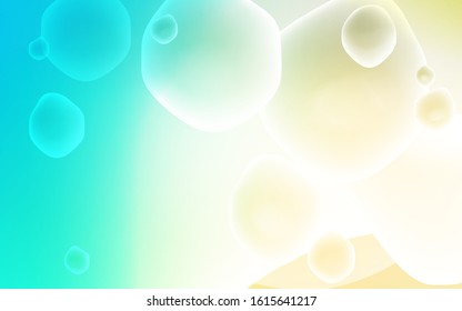 Light Blue, Green vector background with bubble shapes. Brand-new colored illustration in memphis style with gradient. Memphis style for your business design.