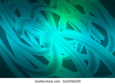 Light Blue, Green vector background with wry lines. A circumflex abstract illustration with gradient. The best colorful design for your business.