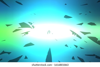 Light Blue, Green vector background with straight lines. Decorative shining illustration with lines on abstract template. Best design for your ad, poster, banner.
