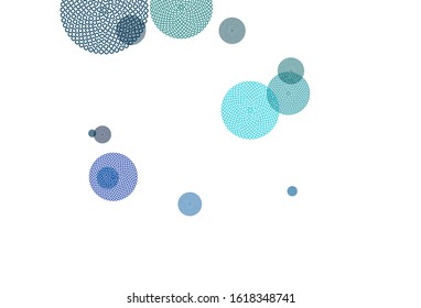 Light Blue, Green vector background with bubbles. Modern abstract illustration with colorful water drops. Pattern for textures of wallpapers.