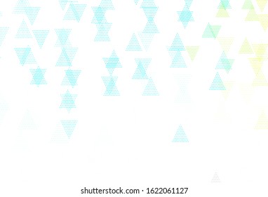 Light Blue, Green vector background with polygonal style. Illustration with set of colorful triangles. Smart design for your adverts.