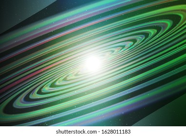 Light Blue, Green vector background with galaxy stars. Modern abstract illustration with Big Dipper stars. Template for cosmic backgrounds.