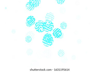 Light Blue, Green vector background with spots. Abstract illustration with colored bubbles in nature style. Pattern for futuristic ad, booklets.