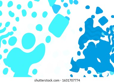 Light Blue, Green vector background with abstract shapes. Colorful chaotic forms with gradient in modern style. Best smart design for your business.
