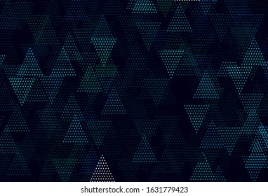 Light Blue, Green vector background with polygonal style with circles. Decorative design in abstract style with lines, dots. Pattern for commercials.