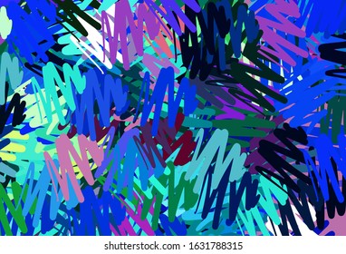 Light Blue, Green vector background with straight lines. Lines on blurred abstract background with gradient. Pattern for your busines websites.