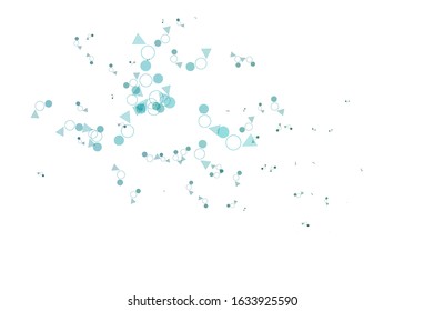 Light Blue, Green vector background with polygonal style with circles. Modern abstract illustration with colorful dots, lines. Modern template for landing page.