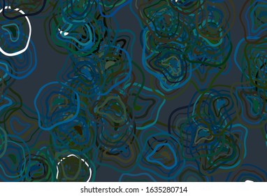 Light Blue, Green vector background with wry lines. Shining colorful illustration in simple style. Abstract style for your business design.