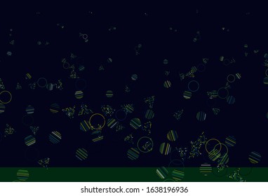Light Blue, Green vector background with polygonal style with circles. Beautiful illustration with circles, triangles in nature style. Template for wallpapers.