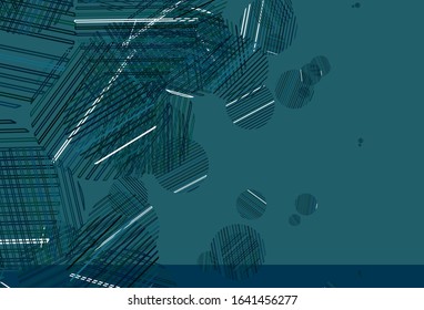 Light Blue, Green vector background with bubbles. Glitter abstract illustration with blurred drops of rain. Pattern for beautiful websites.