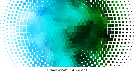 Light Blue, Green vector background in polygonal style. Illustration with a set of gradient rectangles. Pattern for websites, landing pages.