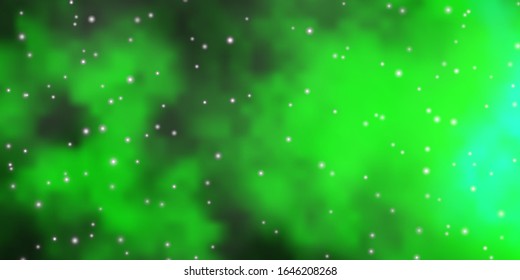 Light Blue, Green vector background with colorful stars. Colorful illustration with abstract gradient stars. Theme for cell phones.